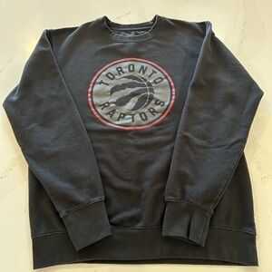 NBA Raptors Black Crewneck Basketball Sweatshirt Men's Large